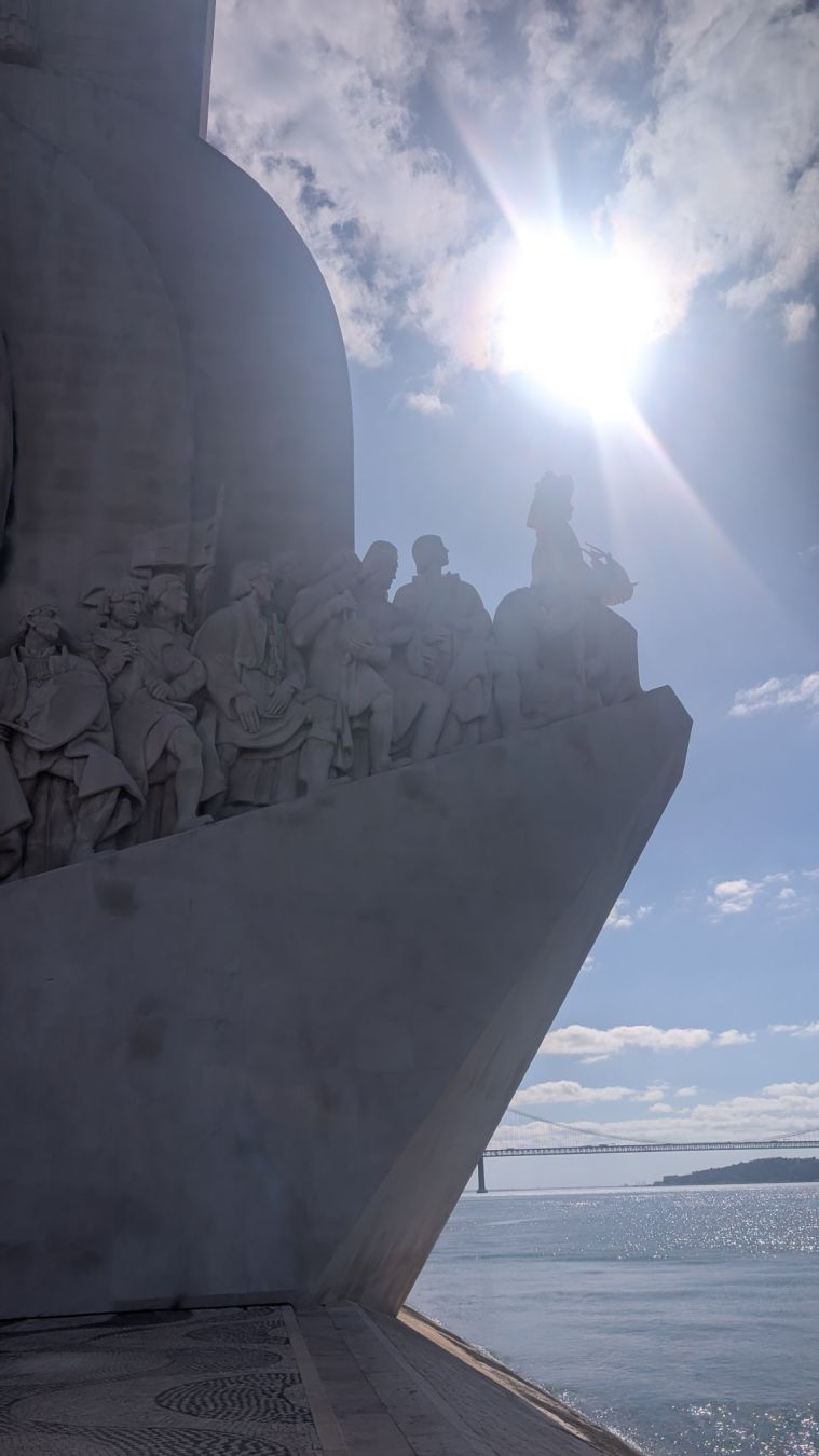 The discovery statue in Lisbon representing all the (men) who discovered the new world. There is one woman on the statue to represent the whole of womankind. So gracious of them.