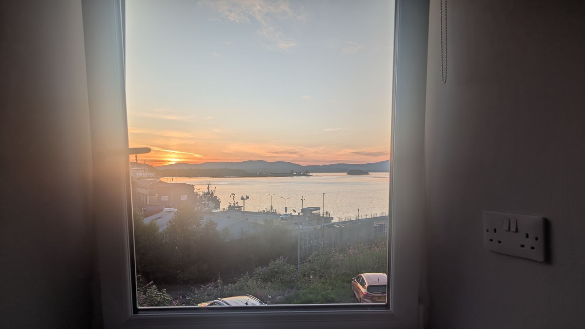 10pm sunset looking out the window