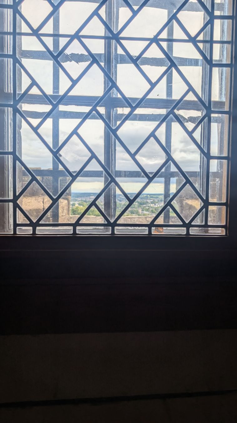 Beautiful leadlights showcasing the view beyond