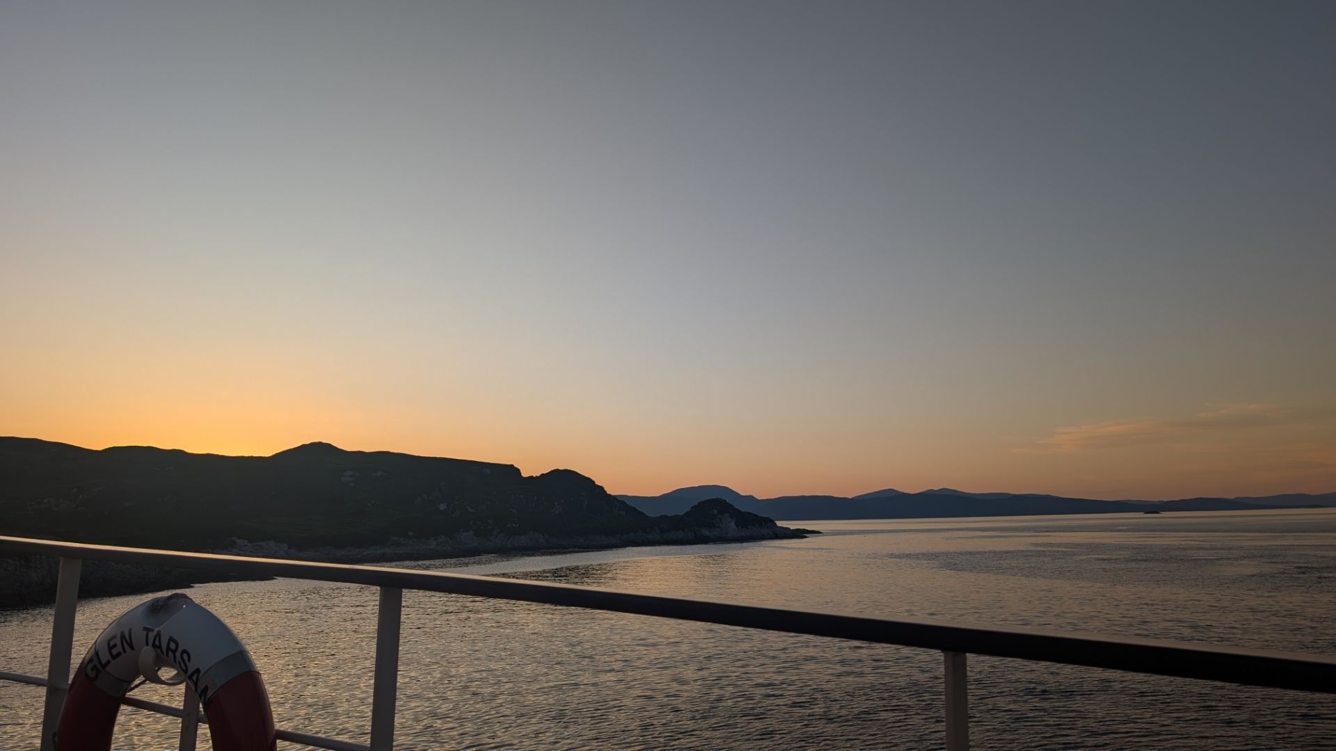 First sunset. At 10.20pm.