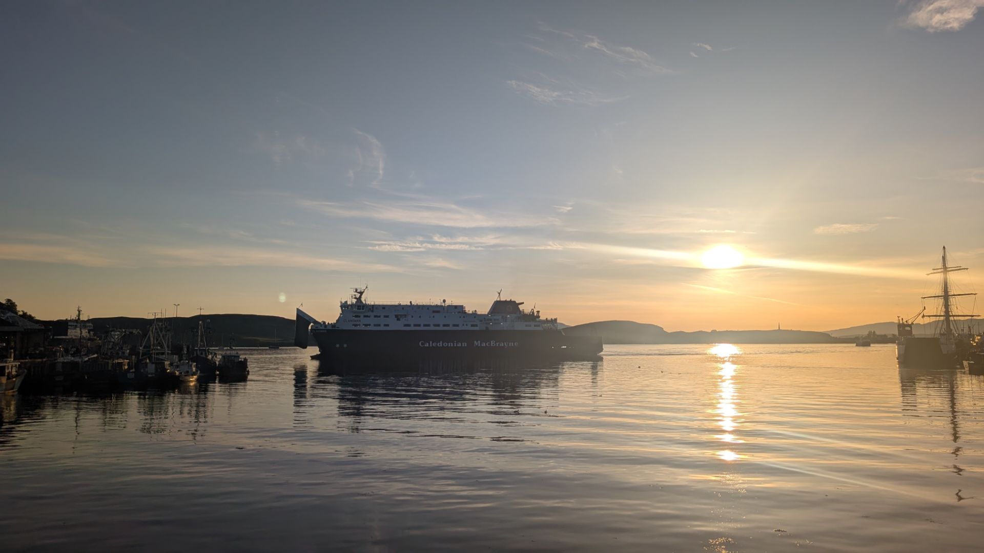 The ferry coming into Oban